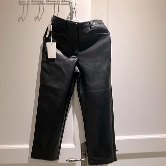 BNWT Wilfred Melina  high rise straight leg faux leather Jeans. Reposhing. - Picture 8 of 15